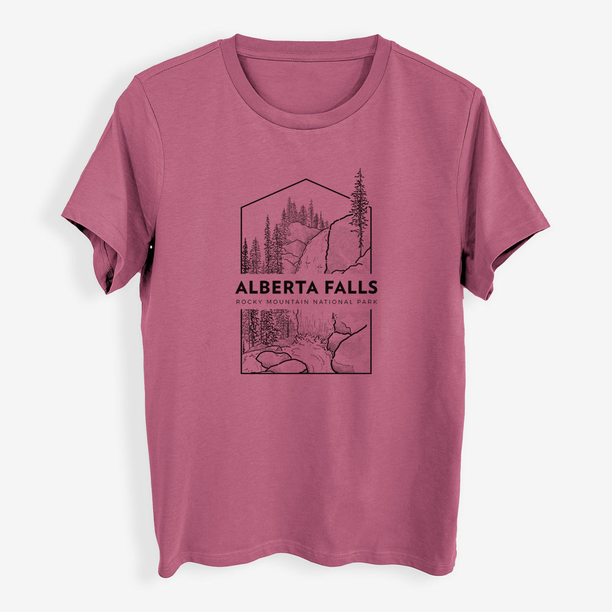 Alberta Falls - Rocky Mountain National Park - Womens Everyday Maple Tee