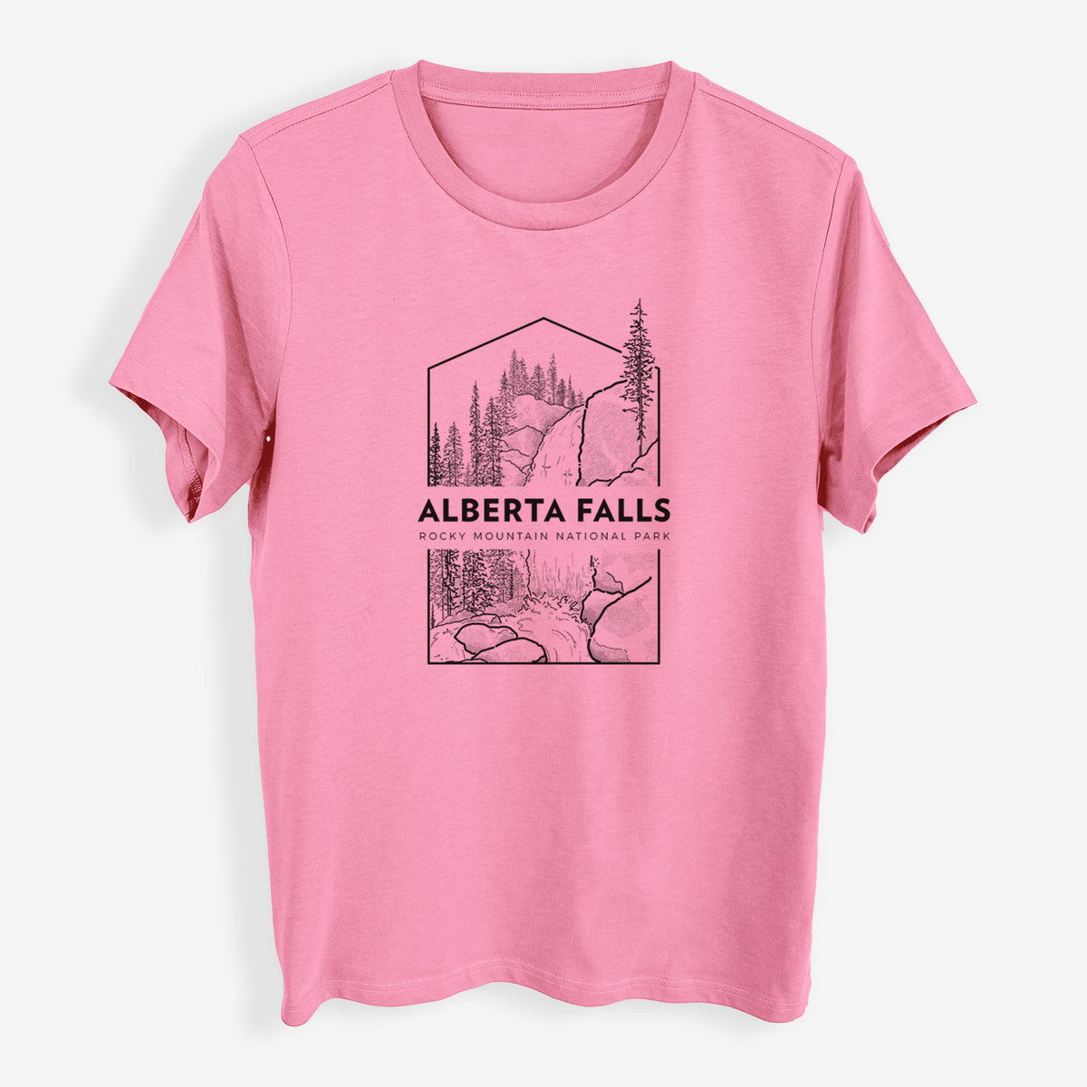 Alberta Falls - Rocky Mountain National Park - Womens Everyday Maple Tee