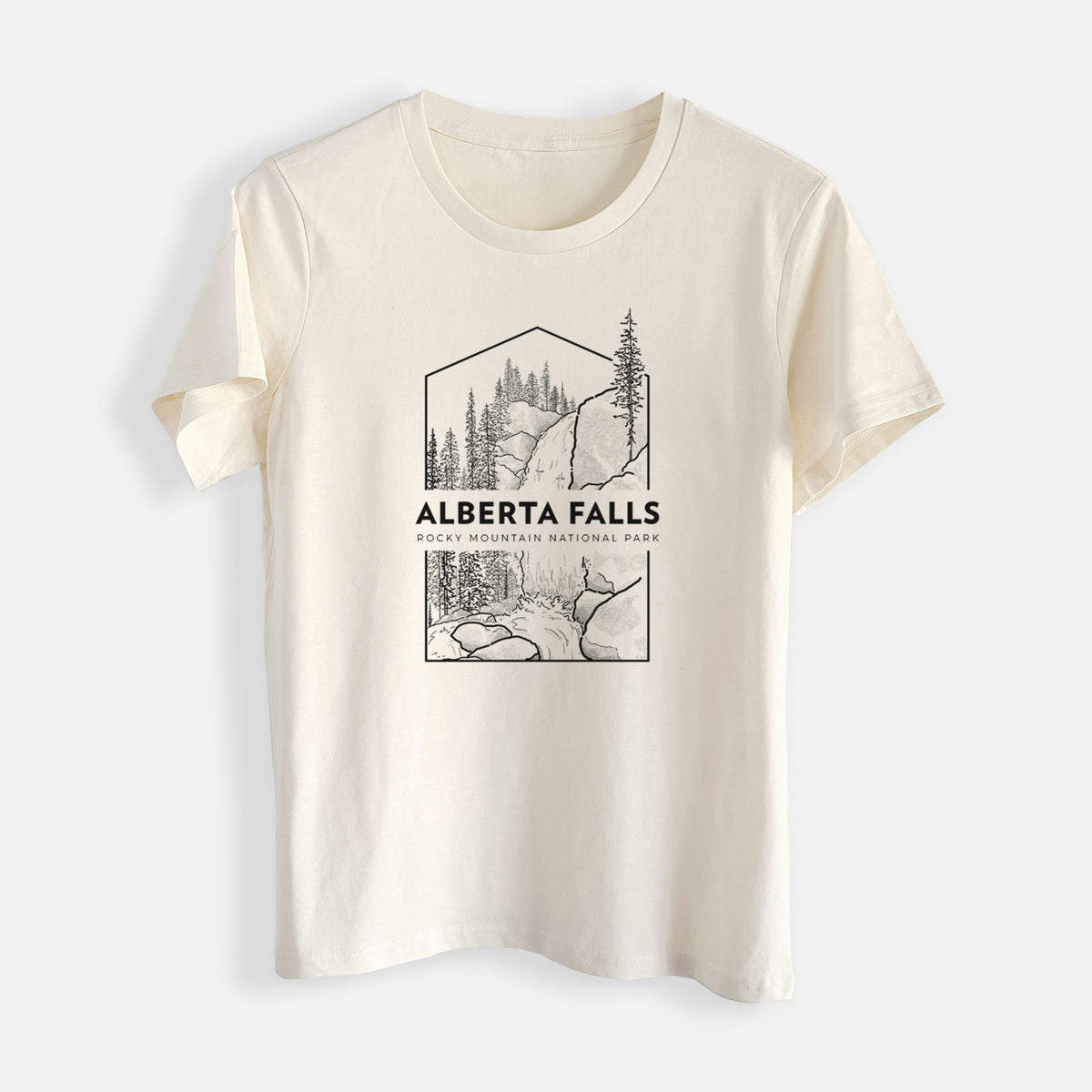 Alberta Falls - Rocky Mountain National Park - Womens Everyday Maple Tee