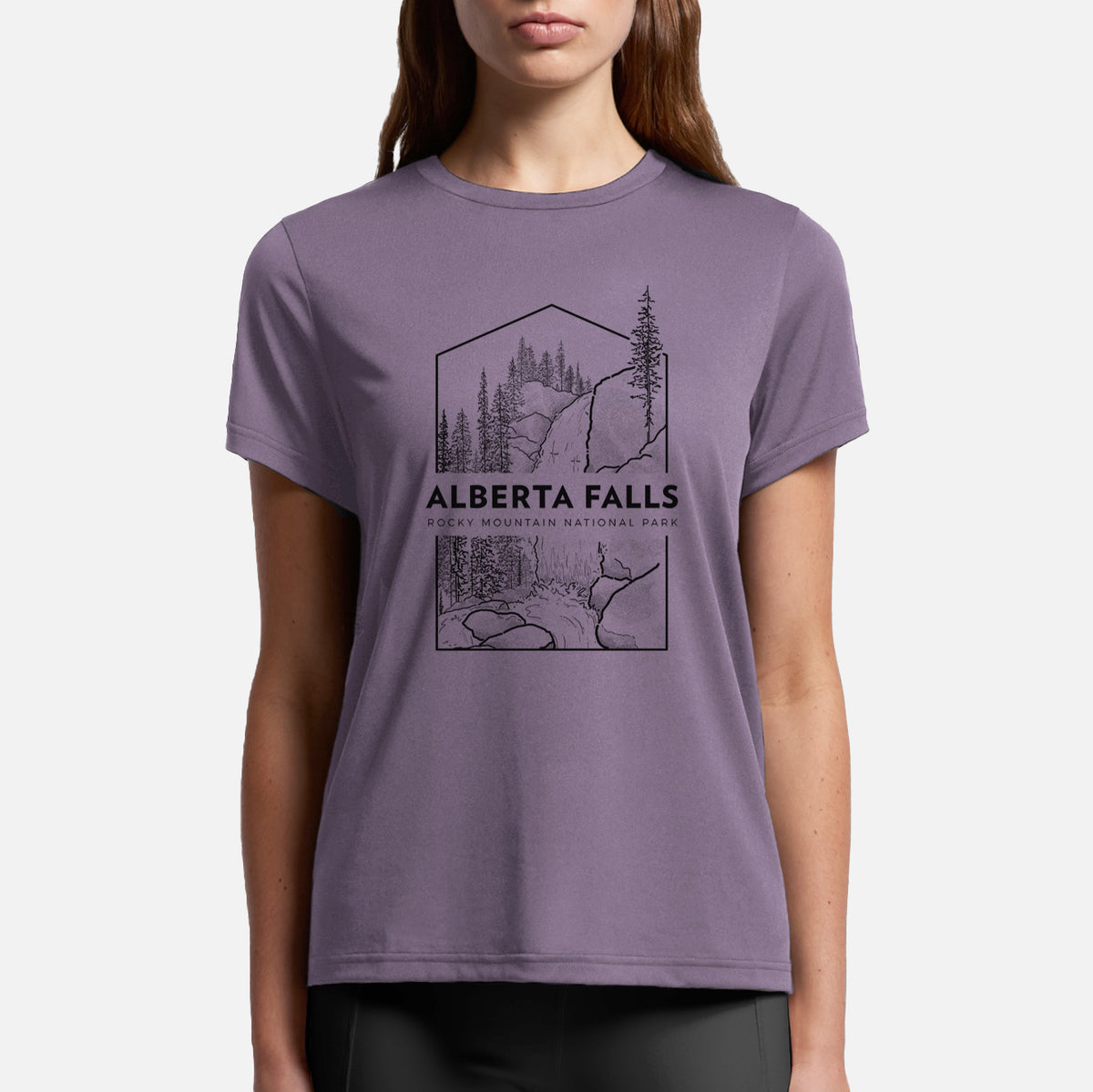 Alberta Falls - Rocky Mountain National Park - Womens Everyday Maple Tee