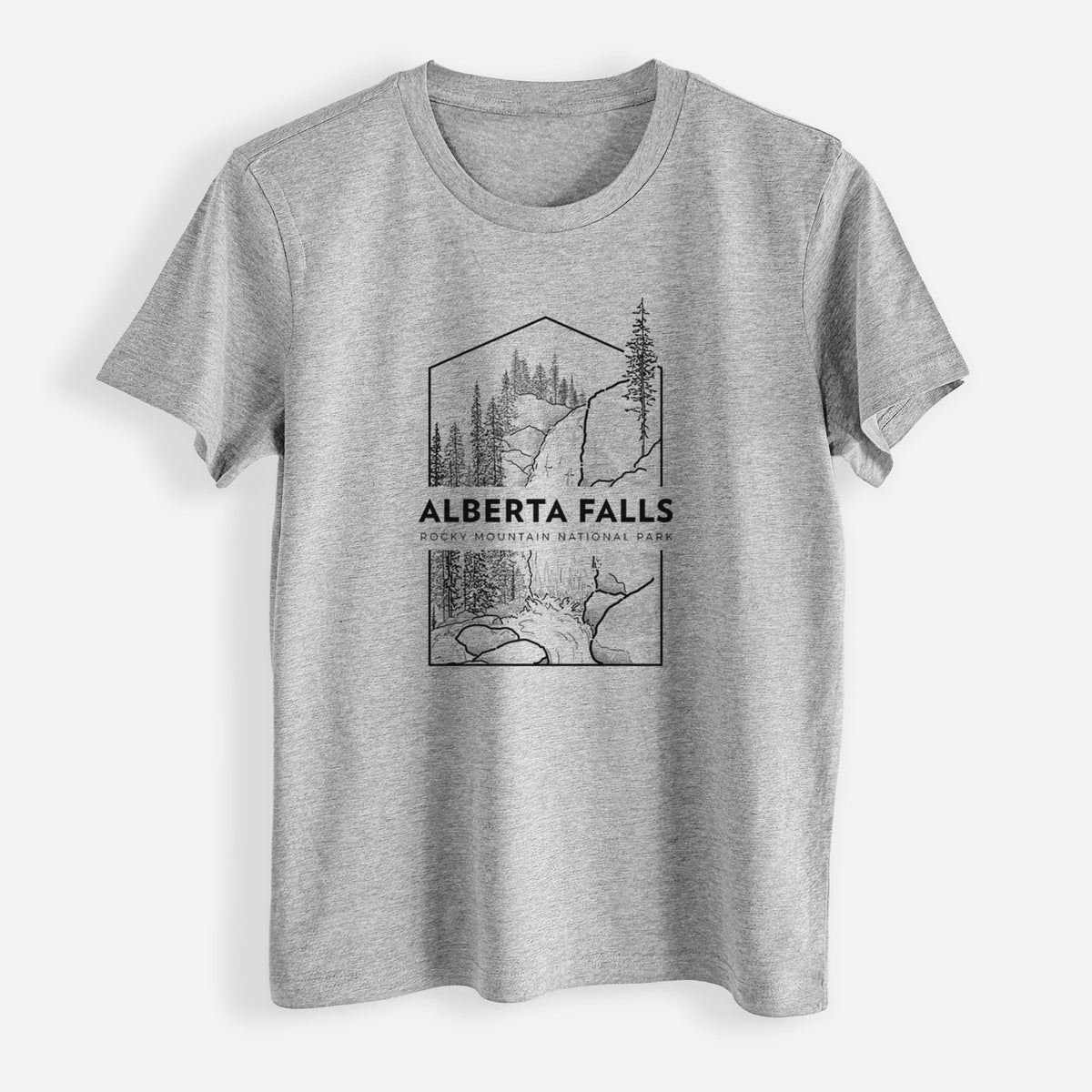 Alberta Falls - Rocky Mountain National Park - Womens Everyday Maple Tee