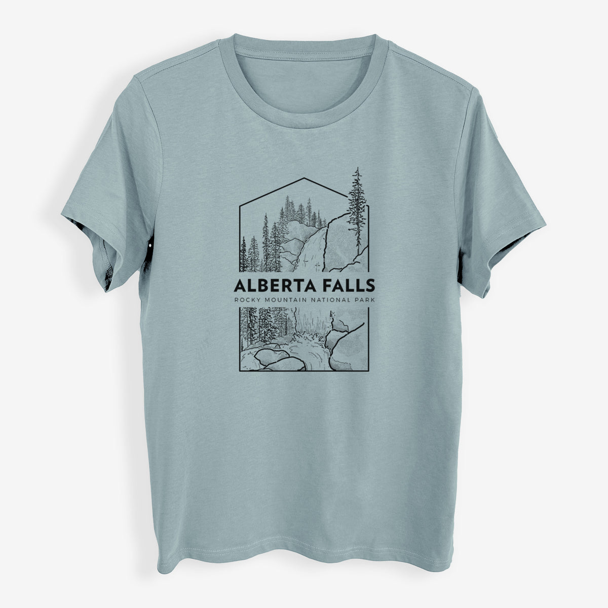 Alberta Falls - Rocky Mountain National Park - Womens Everyday Maple Tee