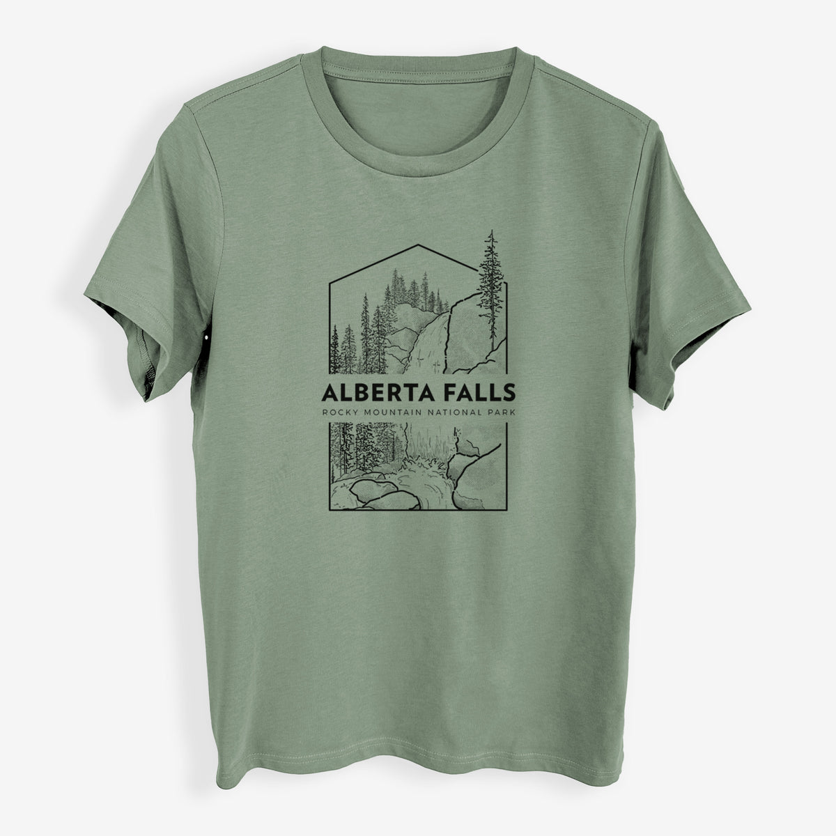 Alberta Falls - Rocky Mountain National Park - Womens Everyday Maple Tee