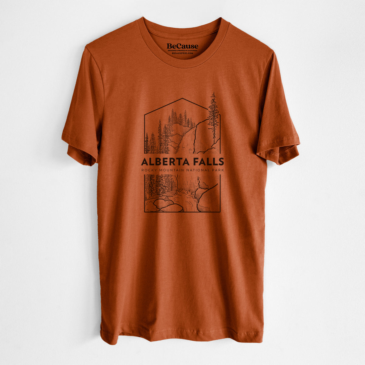 Alberta Falls - Rocky Mountain National Park - Lightweight 100% Cotton Unisex Crewneck