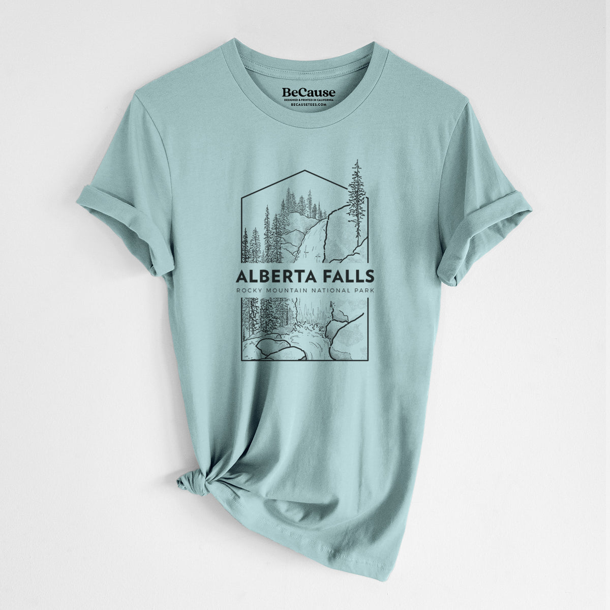 Alberta Falls - Rocky Mountain National Park - Lightweight 100% Cotton Unisex Crewneck