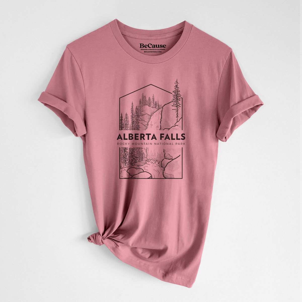 Alberta Falls - Rocky Mountain National Park - Lightweight 100% Cotton Unisex Crewneck