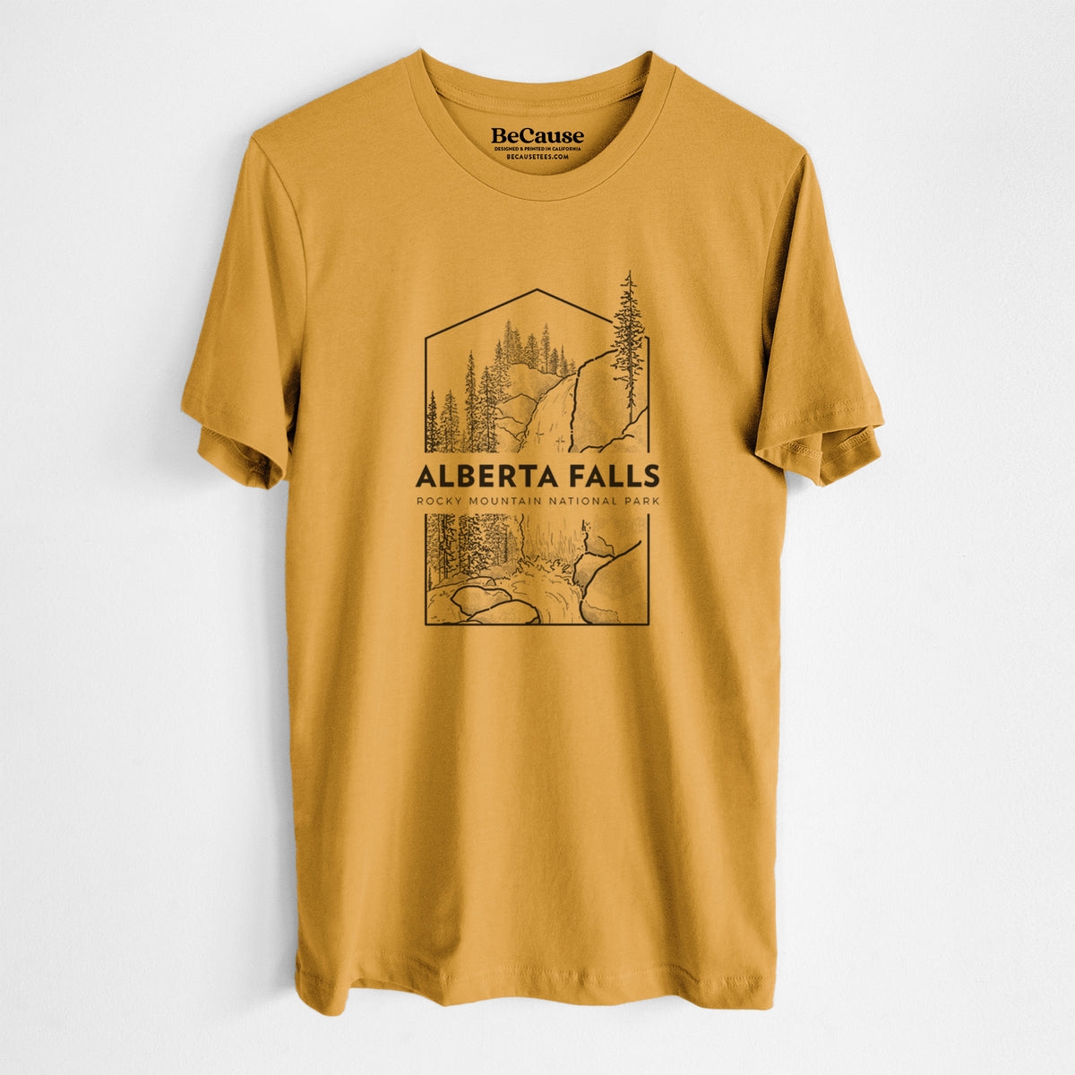 Alberta Falls - Rocky Mountain National Park - Lightweight 100% Cotton Unisex Crewneck