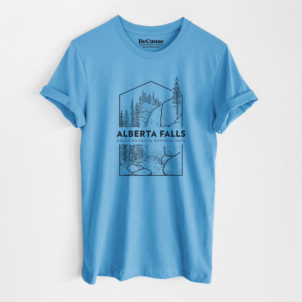 Alberta Falls - Rocky Mountain National Park - Lightweight 100% Cotton Unisex Crewneck