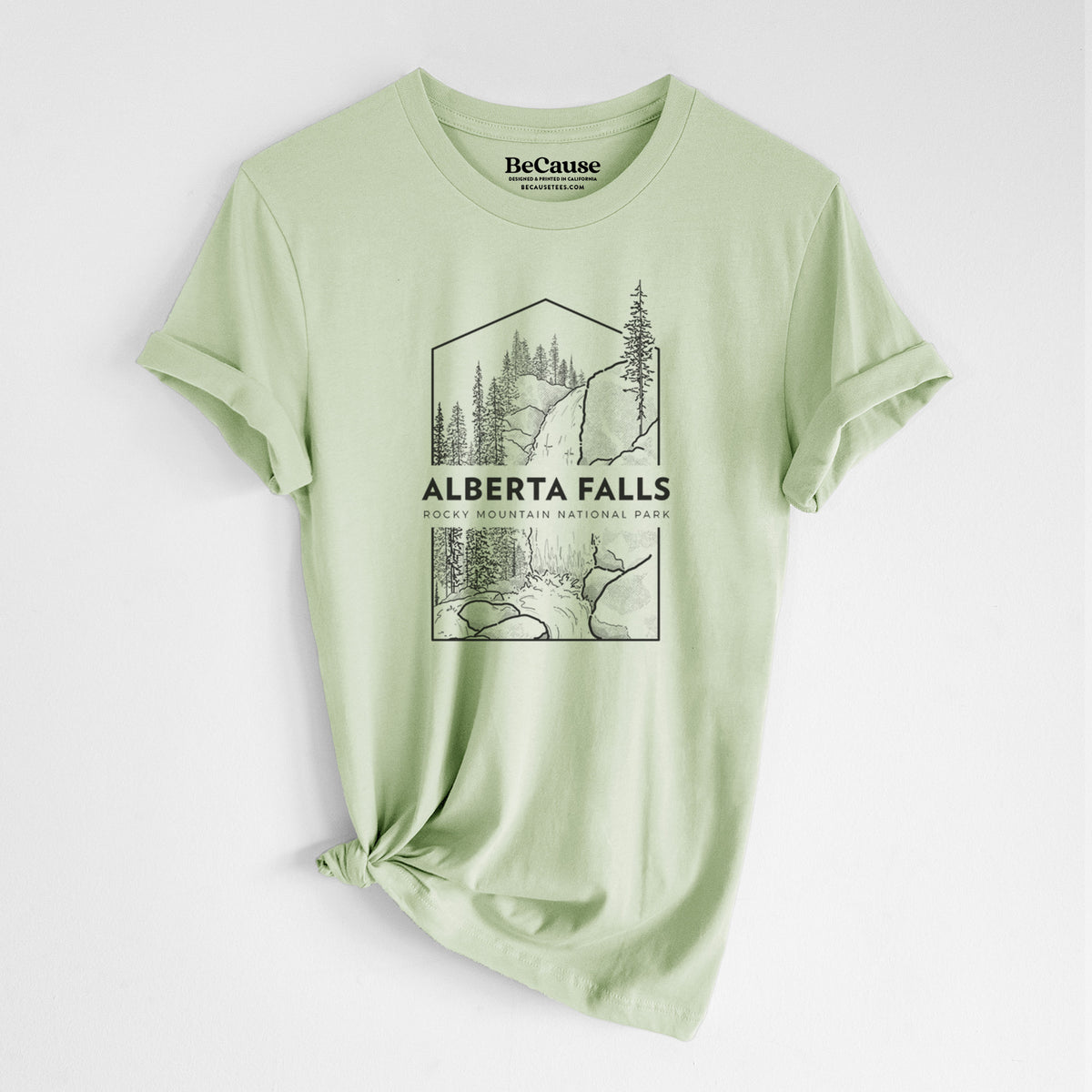 Alberta Falls - Rocky Mountain National Park - Lightweight 100% Cotton Unisex Crewneck