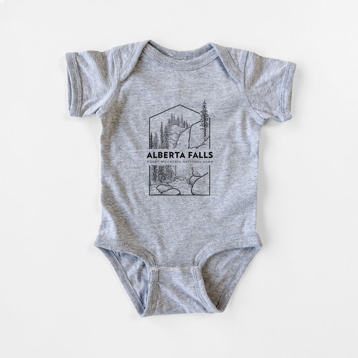 Alberta Falls - Rocky Mountain National Park - Baby Fine Jersey Bodysuit
