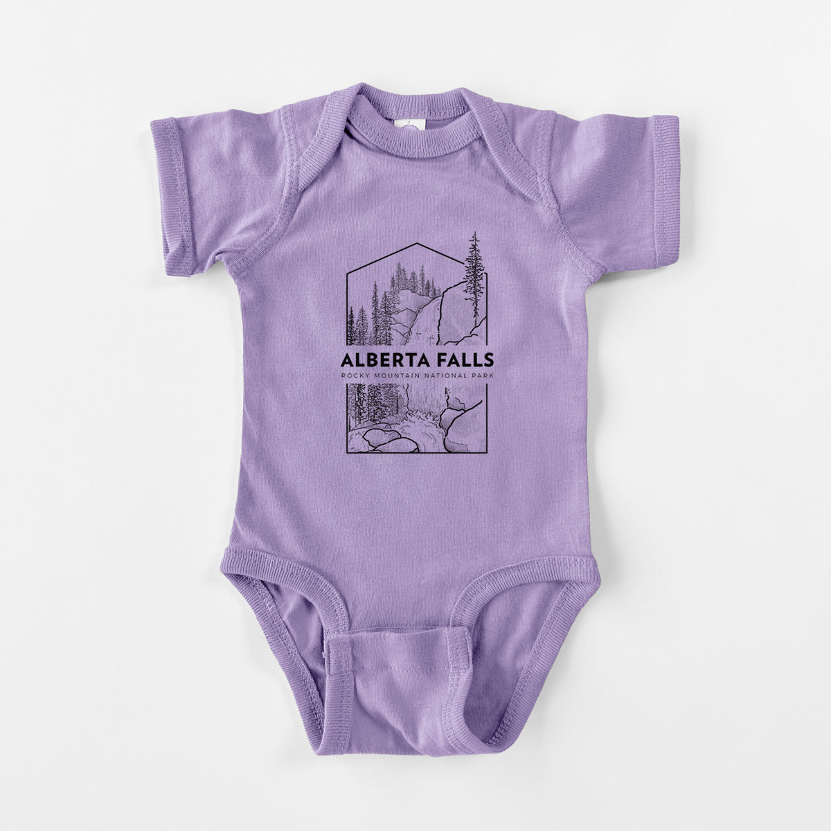 Alberta Falls - Rocky Mountain National Park - Baby Fine Jersey Bodysuit