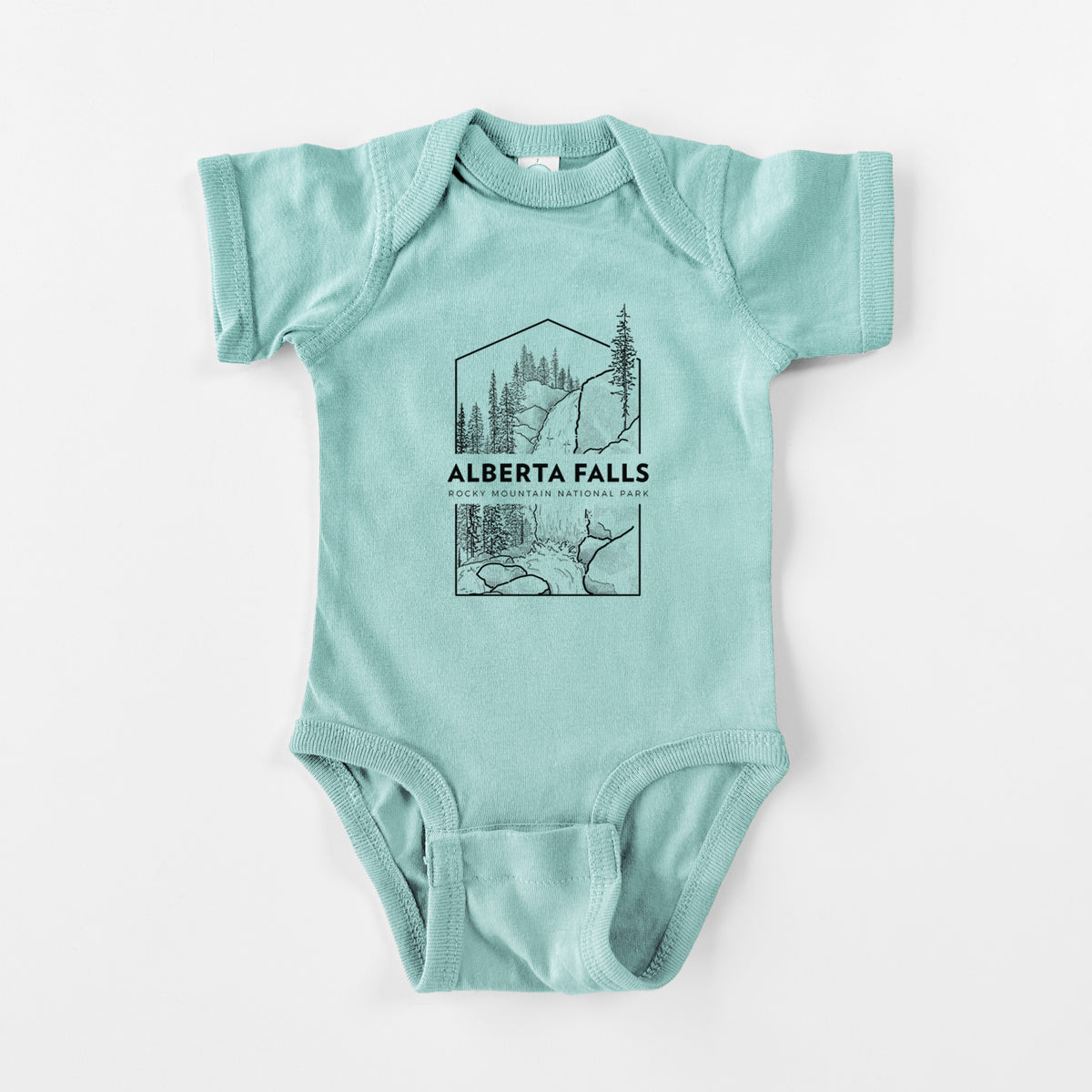 Alberta Falls - Rocky Mountain National Park - Baby Fine Jersey Bodysuit
