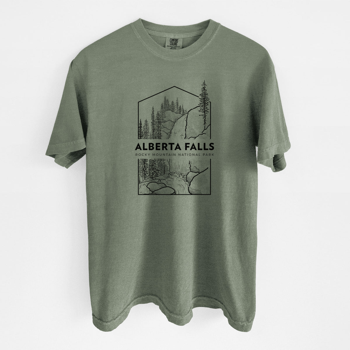 Alberta Falls - Rocky Mountain National Park - Unisex Comfort Colors Garment-Dyed Heavyweight T-shirt