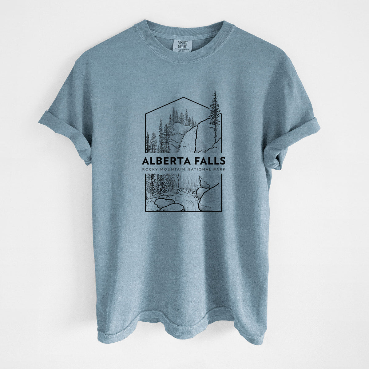 Alberta Falls - Rocky Mountain National Park - Unisex Comfort Colors Garment-Dyed Heavyweight T-shirt