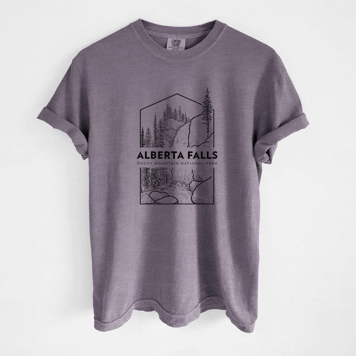 Alberta Falls - Rocky Mountain National Park - Unisex Comfort Colors Garment-Dyed Heavyweight T-shirt