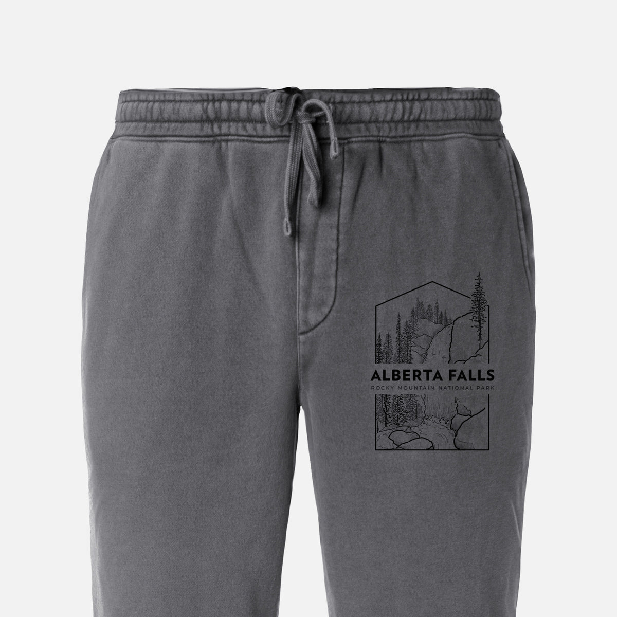 Alberta Falls - Rocky Mountain National Park - Unisex Pigment Dyed Sweatpants