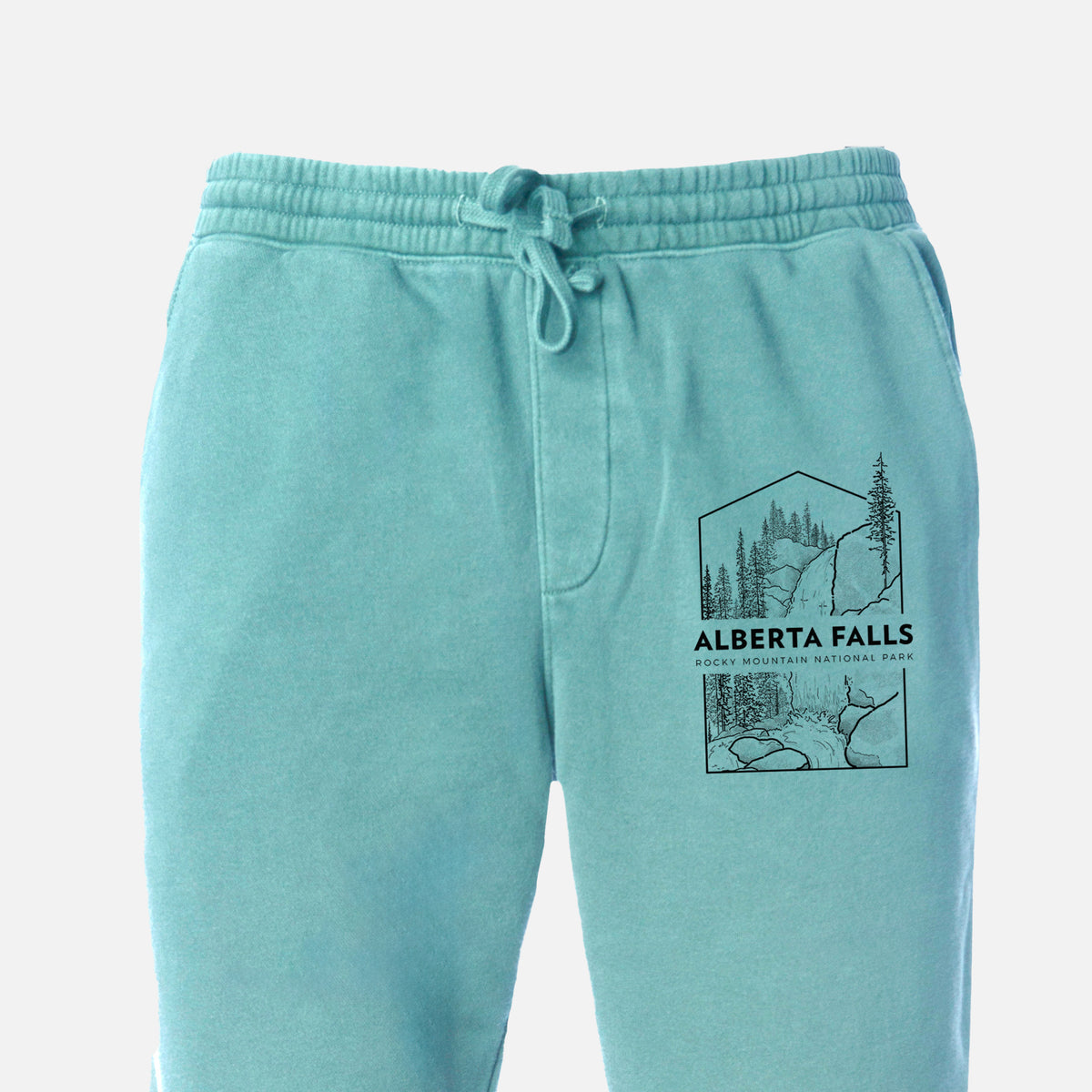 Alberta Falls - Rocky Mountain National Park - Unisex Pigment Dyed Sweatpants