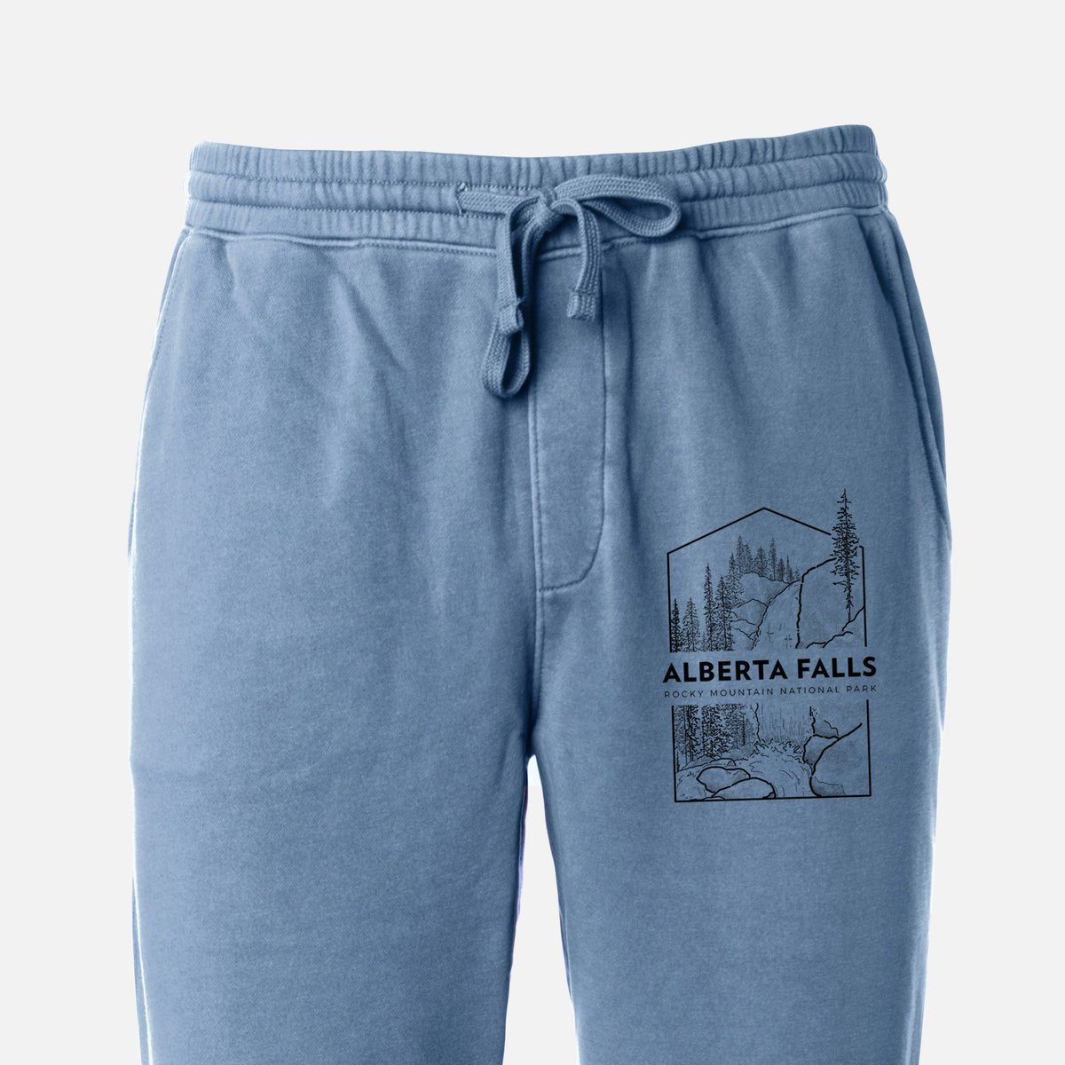 Alberta Falls - Rocky Mountain National Park - Unisex Pigment Dyed Sweatpants