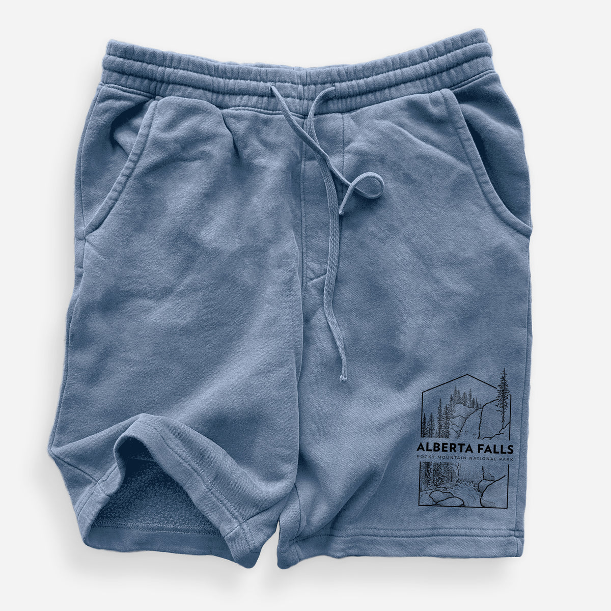 Alberta Falls - Rocky Mountain National Park - Unisex Pigment Dyed Shorts
