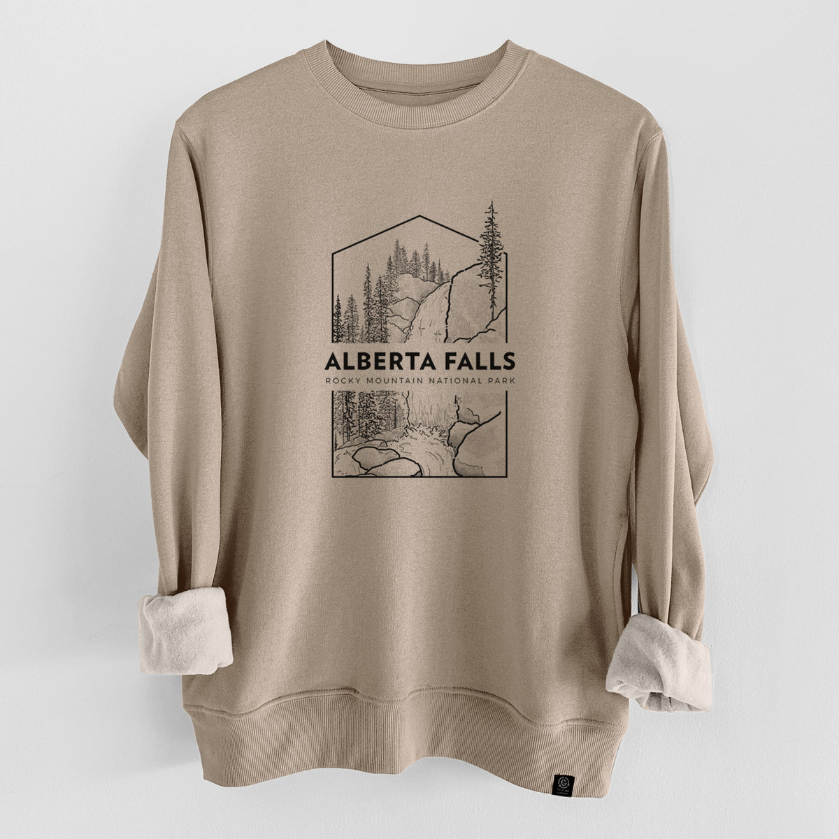 Alberta Falls - Rocky Mountain National Park  - Unisex Reclaimed Crewneck Sweatshirt