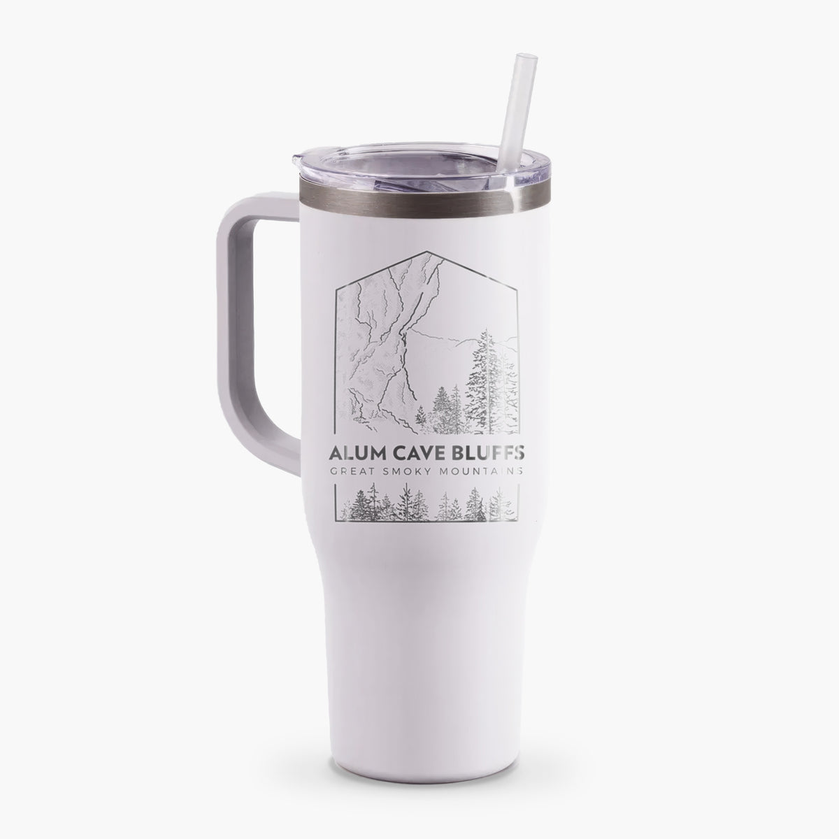 Alum Cave Bluffs - Great Smoky Mountains National Park - 40oz Tumbler with Handle