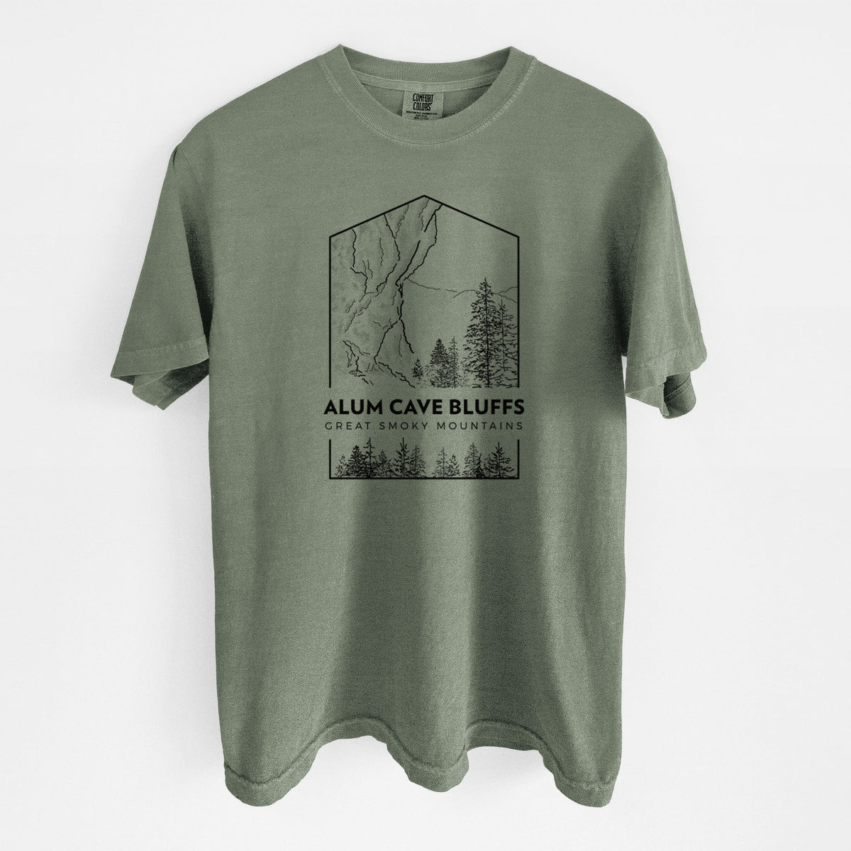 Alum Cave Bluffs - Great Smoky Mountains National Park - Unisex Comfort Colors Garment-Dyed Heavyweight T-shirt