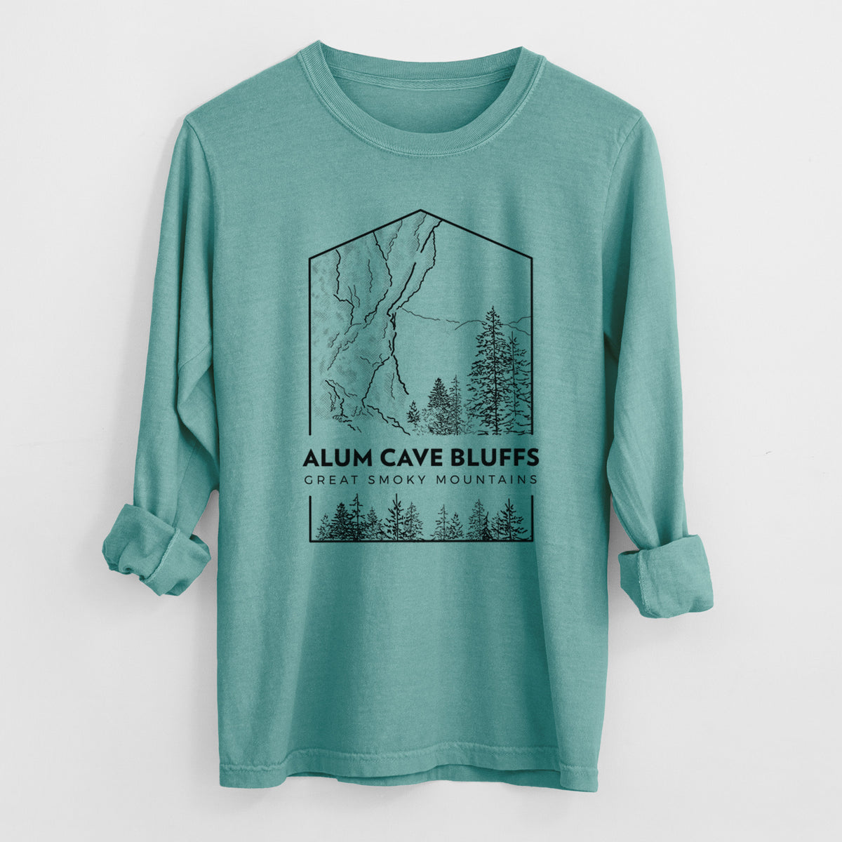 Alum Cave Bluffs - Great Smoky Mountains National Park - Heavyweight 100% Cotton Long Sleeve