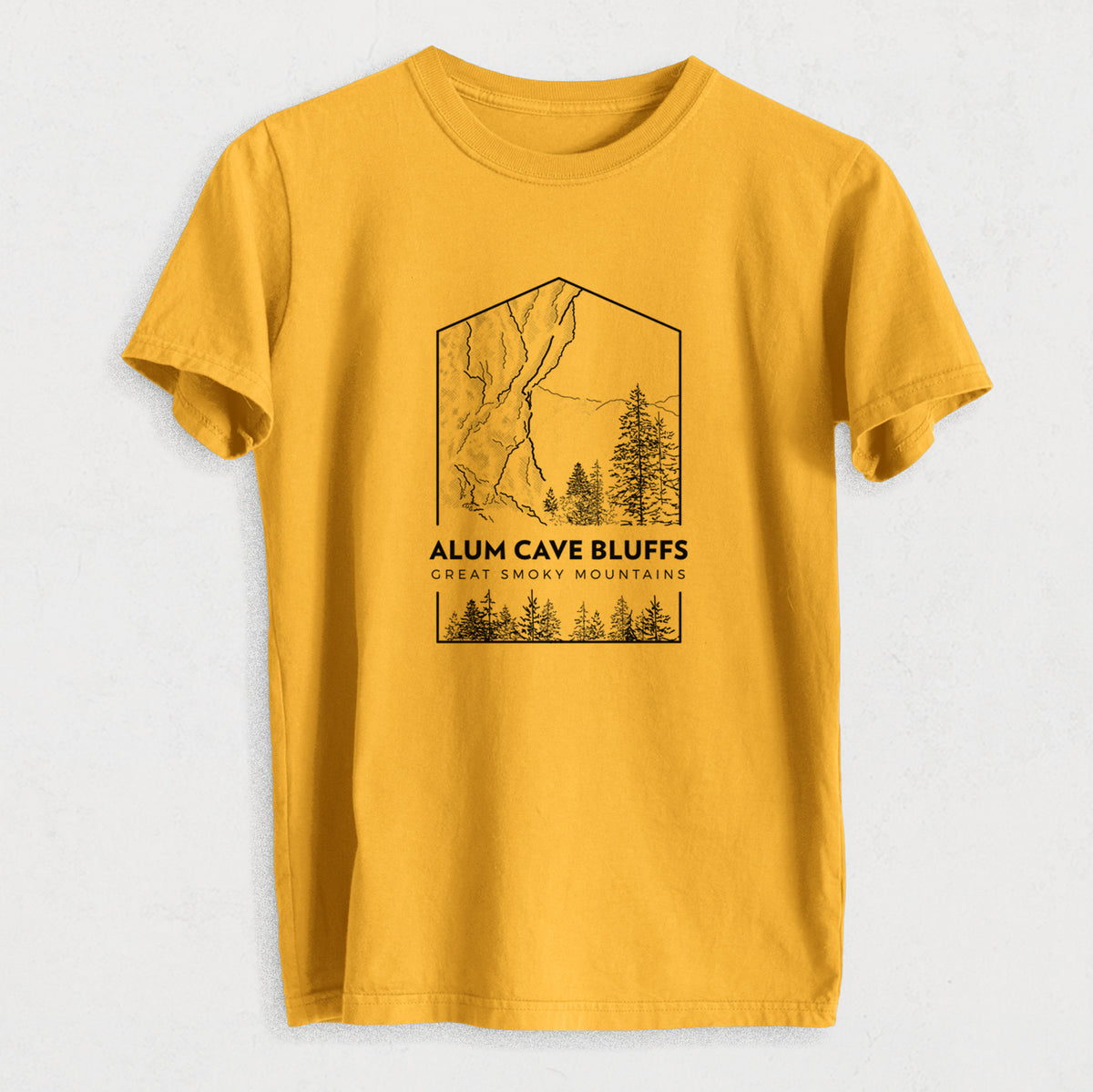 Alum Cave Bluffs - Great Smoky Mountains National Park - Heavyweight Men&#39;s 100% Organic Cotton Tee