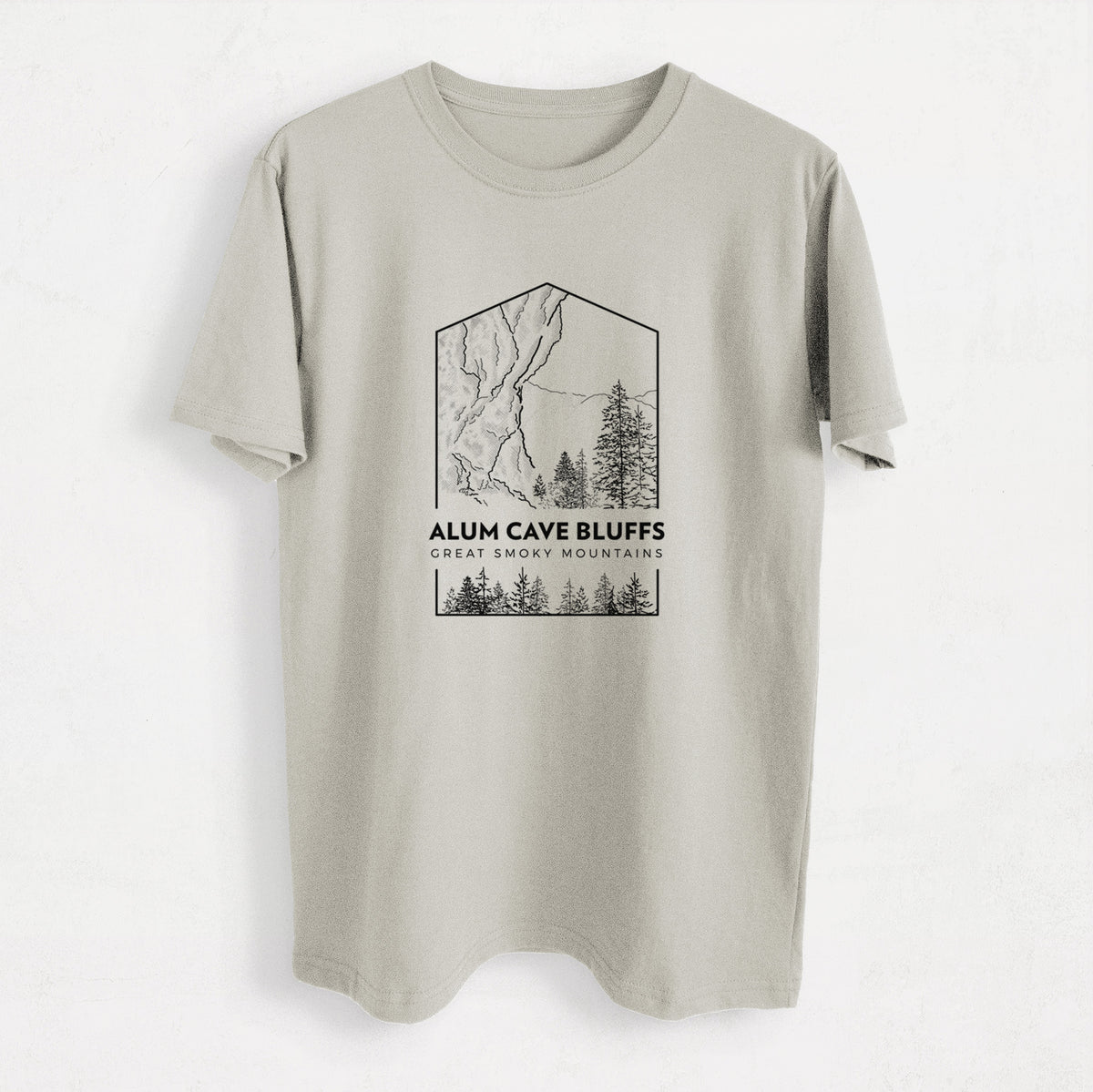 Alum Cave Bluffs - Great Smoky Mountains National Park - Heavyweight Men&#39;s 100% Organic Cotton Tee