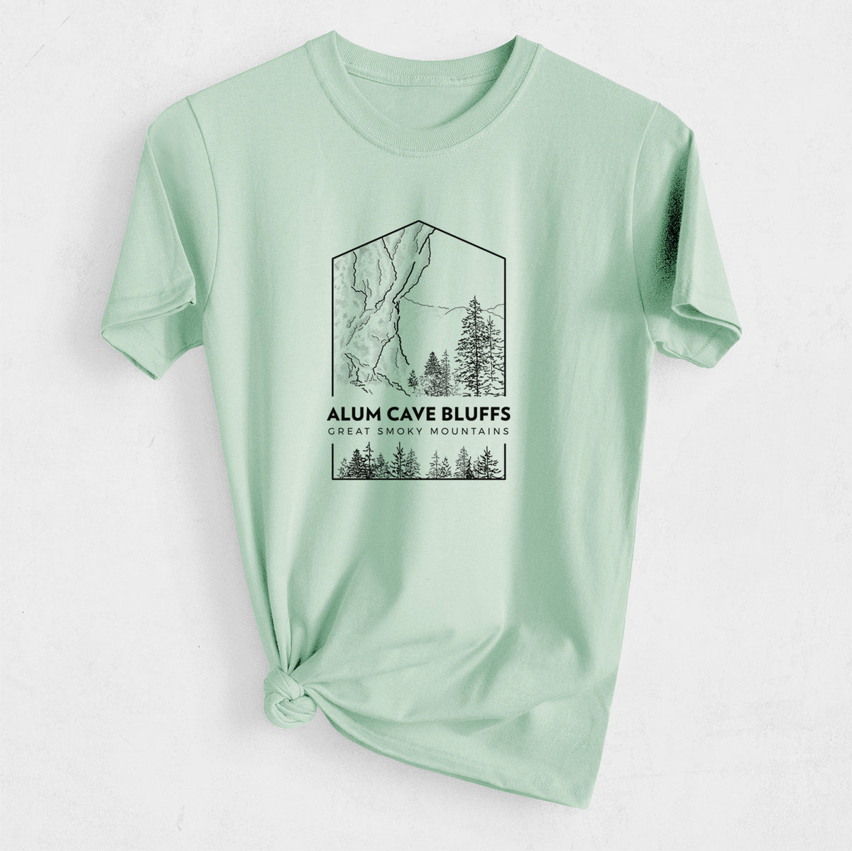 Alum Cave Bluffs - Great Smoky Mountains National Park - Heavyweight Men&#39;s 100% Organic Cotton Tee