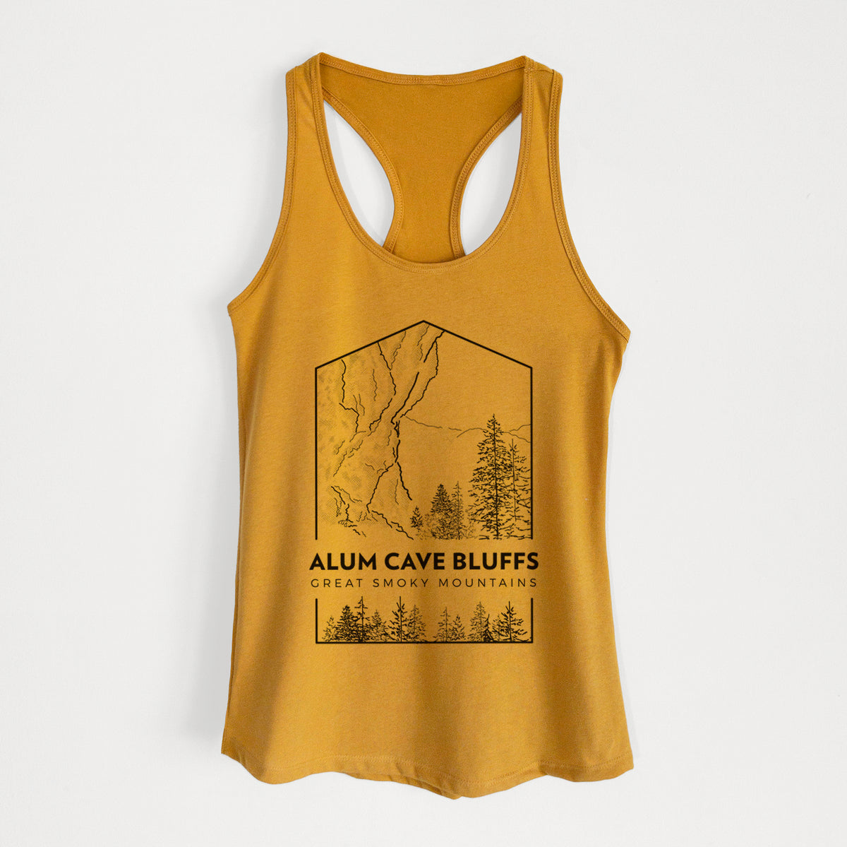 Alum Cave Bluffs - Great Smoky Mountains National Park - Women&#39;s Racerback Tanktop