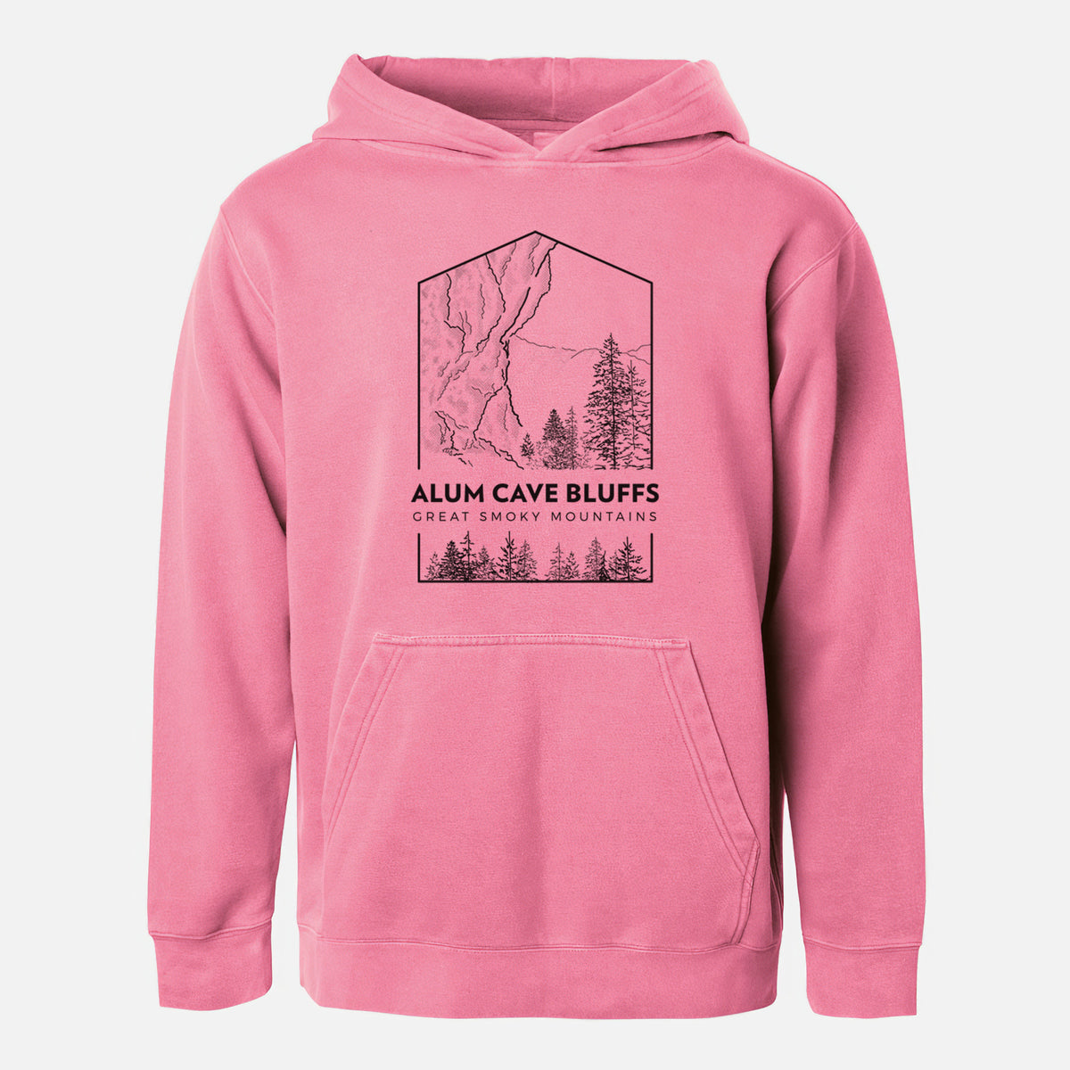 Alum Cave Bluffs - Great Smoky Mountains National Park - Youth Pigment Dyed Hoodie