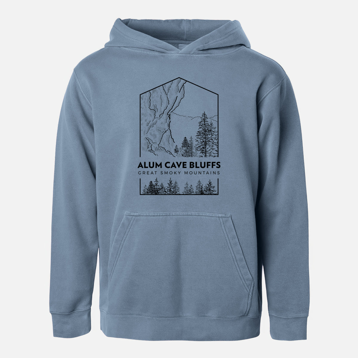 Alum Cave Bluffs - Great Smoky Mountains National Park - Youth Pigment Dyed Hoodie