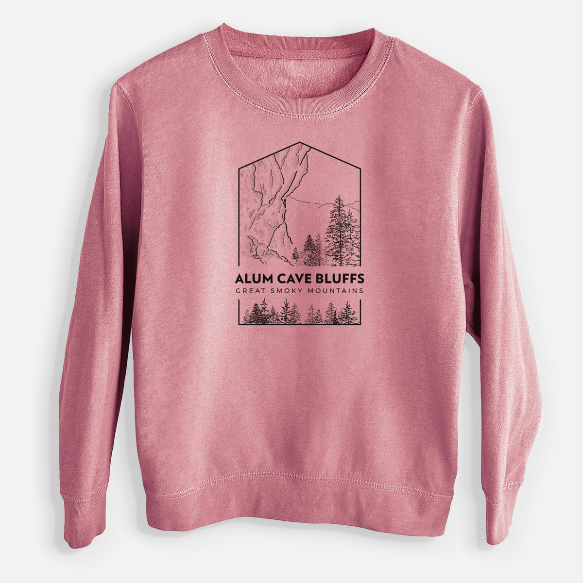 Alum Cave Bluffs - Great Smoky Mountains National Park - Youth Lightweight Crewneck Sweatshirt