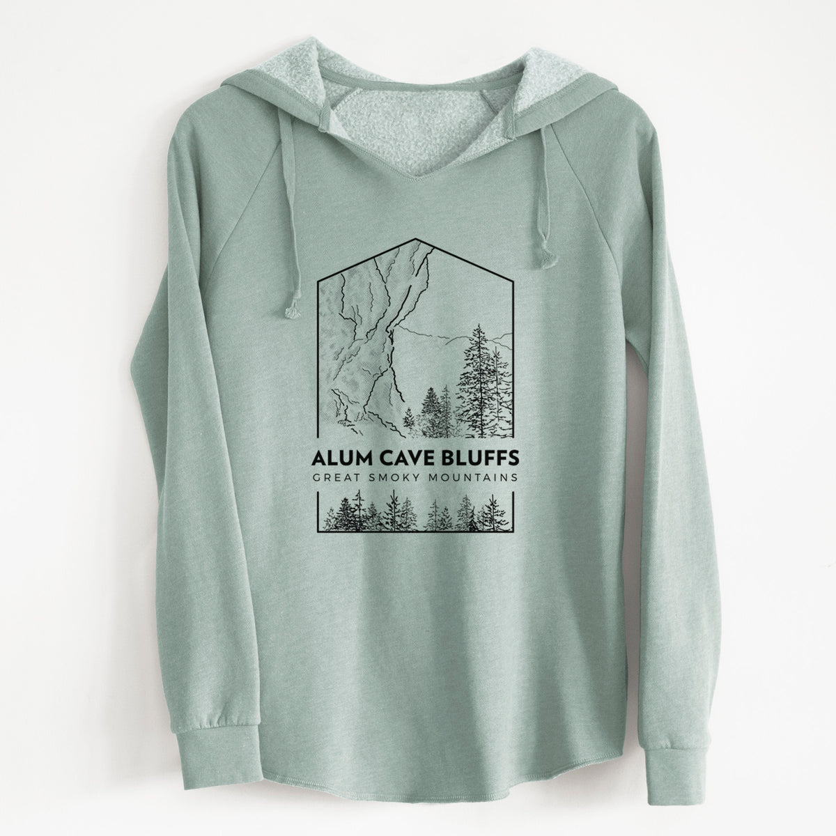 Alum Cave Bluffs - Great Smoky Mountains National Park - Cali Wave Hooded Sweatshirt