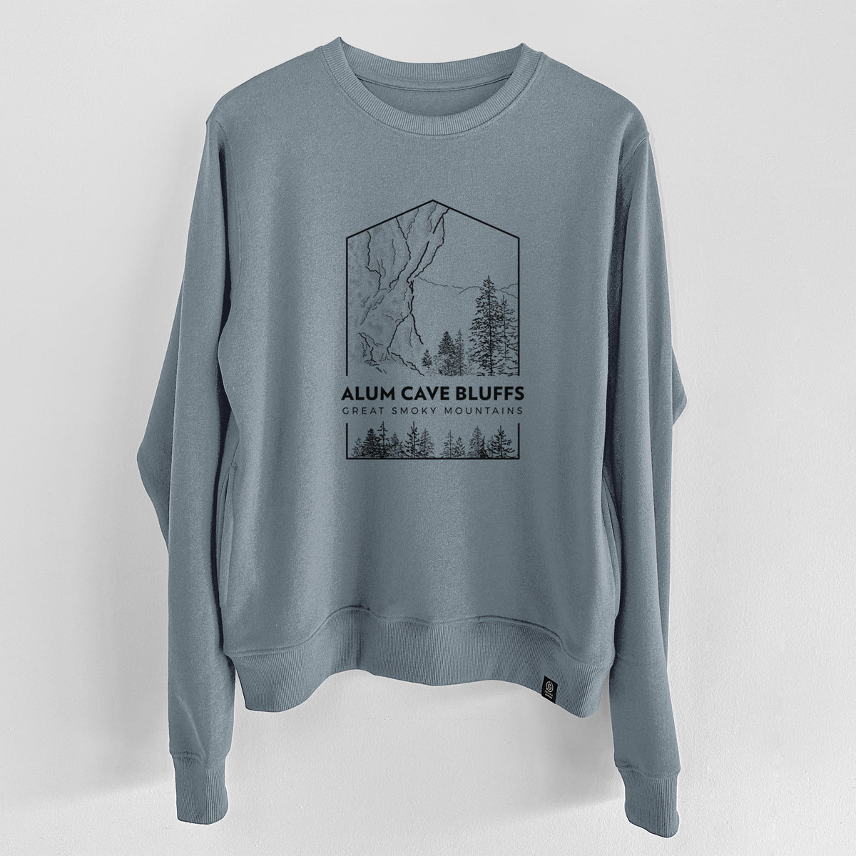 Alum Cave Bluffs - Great Smoky Mountains National Park  - Unisex Reclaimed Crewneck Sweatshirt