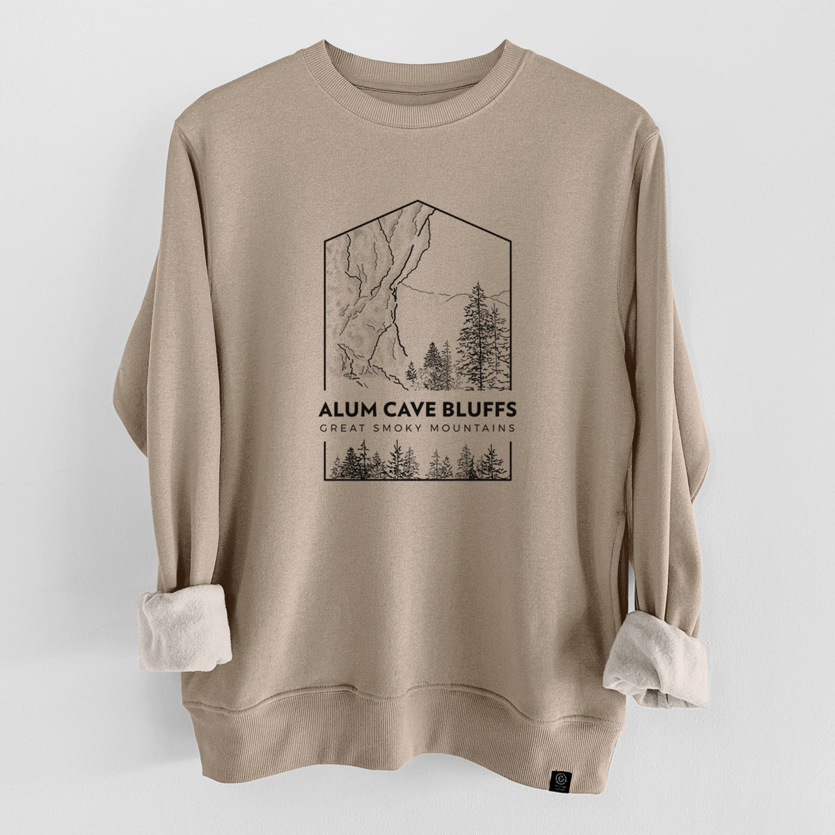 Alum Cave Bluffs - Great Smoky Mountains National Park  - Unisex Reclaimed Crewneck Sweatshirt