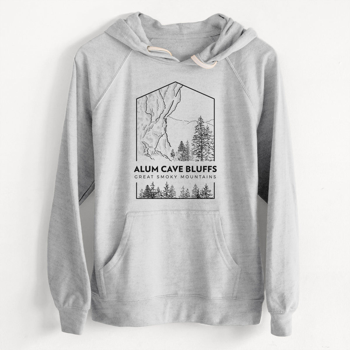 CLEARANCE - Alum Cave Bluffs - Great Smoky Mountains National Park  - Unisex Slim Fit Loopback Terry Hoodie