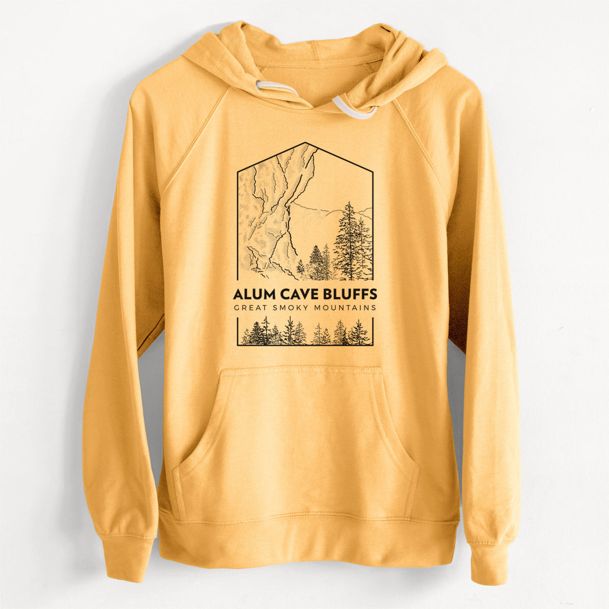 CLEARANCE - Alum Cave Bluffs - Great Smoky Mountains National Park  - Unisex Slim Fit Loopback Terry Hoodie