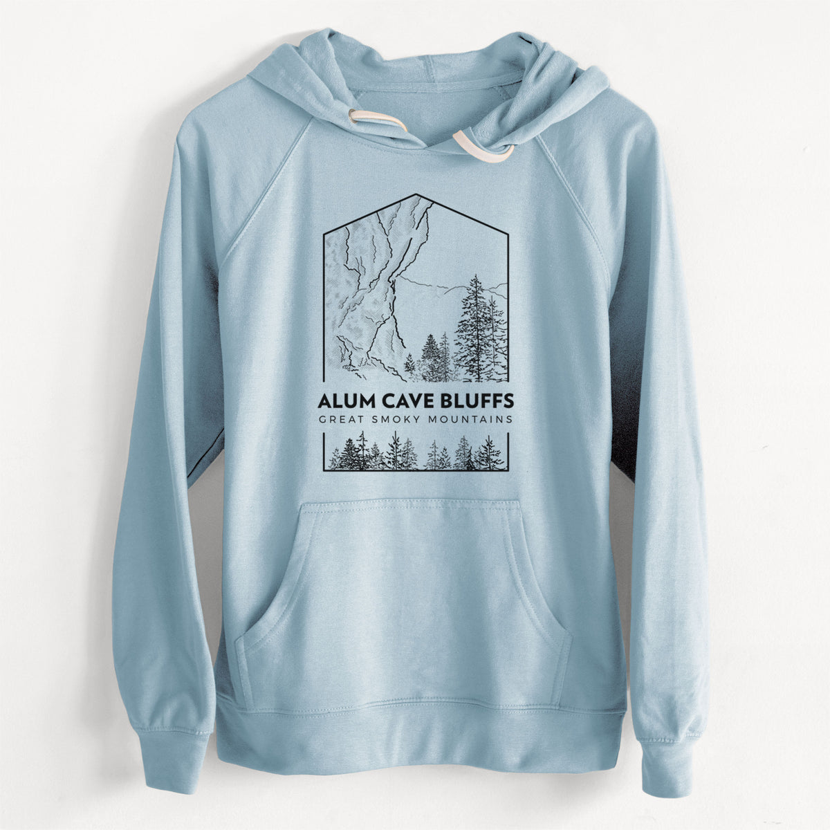 CLEARANCE - Alum Cave Bluffs - Great Smoky Mountains National Park  - Unisex Slim Fit Loopback Terry Hoodie