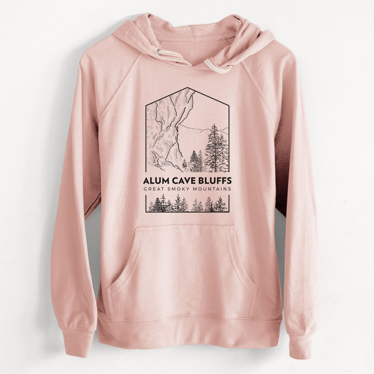 CLEARANCE - Alum Cave Bluffs - Great Smoky Mountains National Park  - Unisex Slim Fit Loopback Terry Hoodie