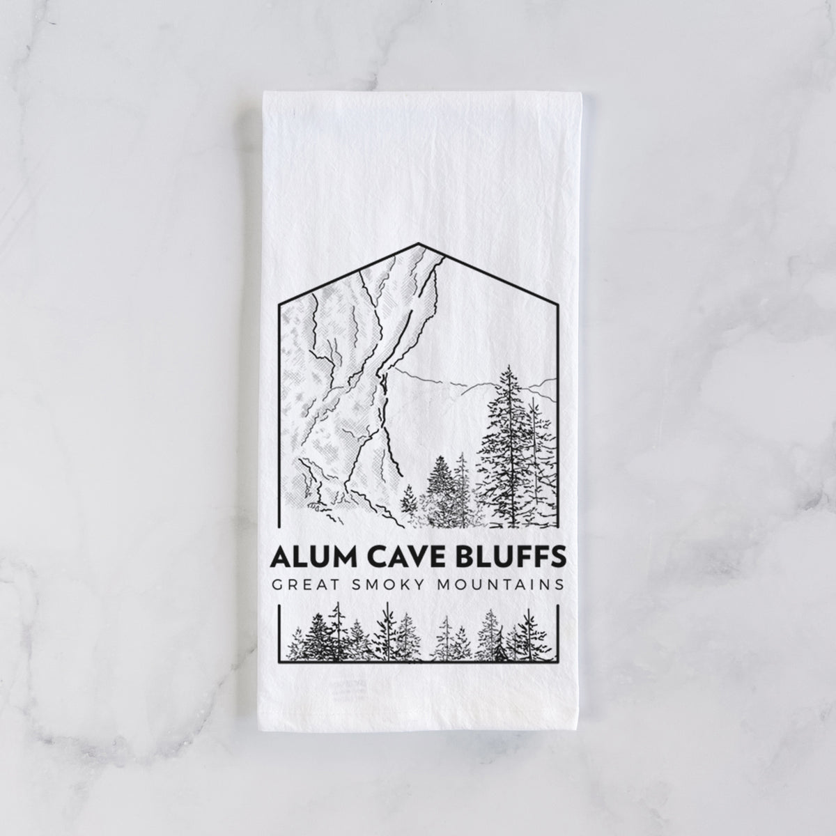 Alum Cave Bluffs - Great Smoky Mountains National Park Tea Towel