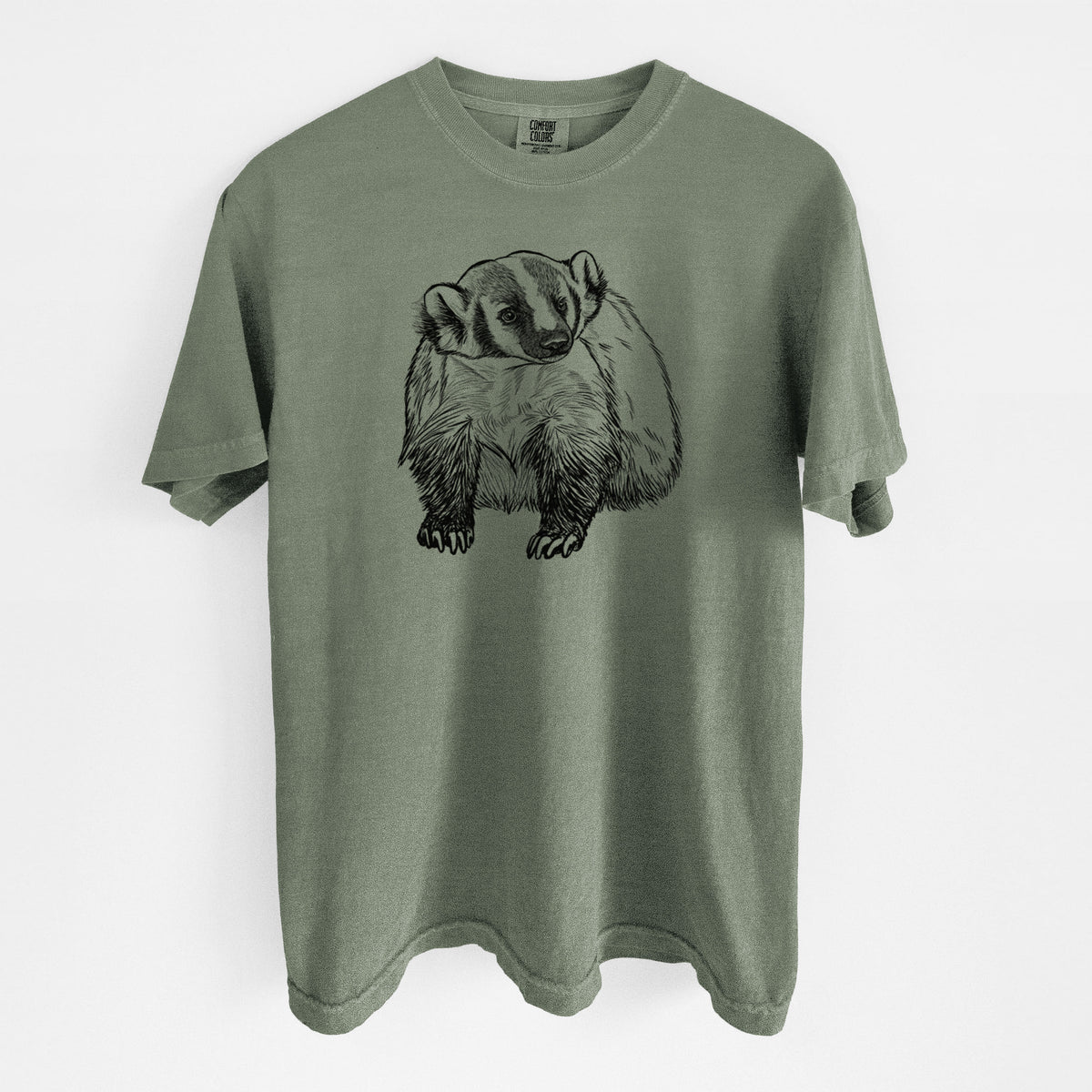 American Badger - Taxidea taxus - Unisex Comfort Colors Garment-Dyed Heavyweight T-shirt