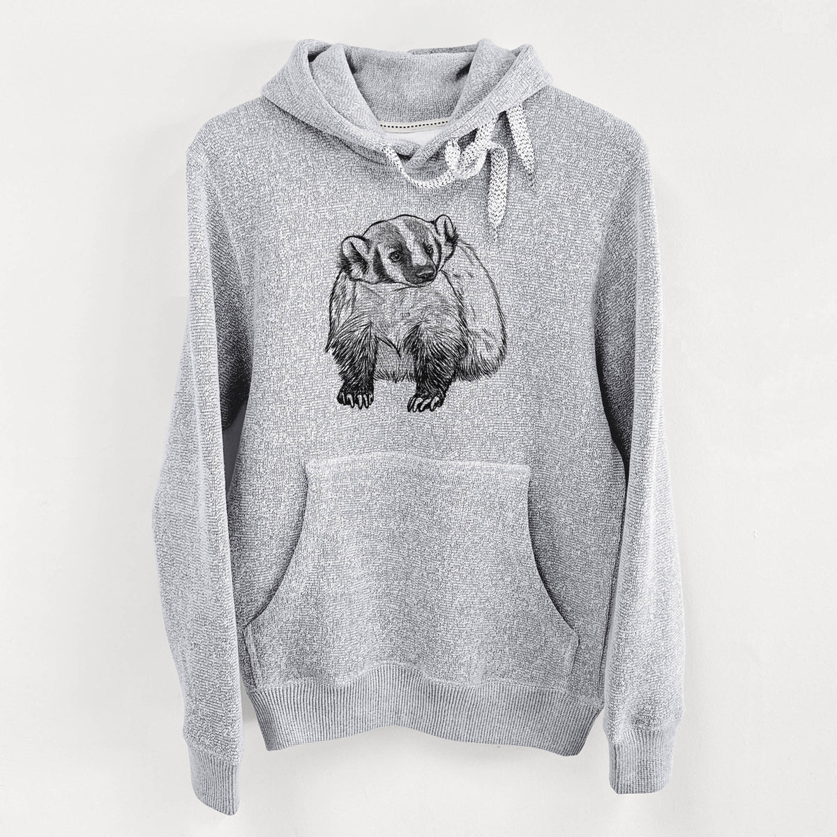 American Badger - Taxidea taxus - Knit Hoodie