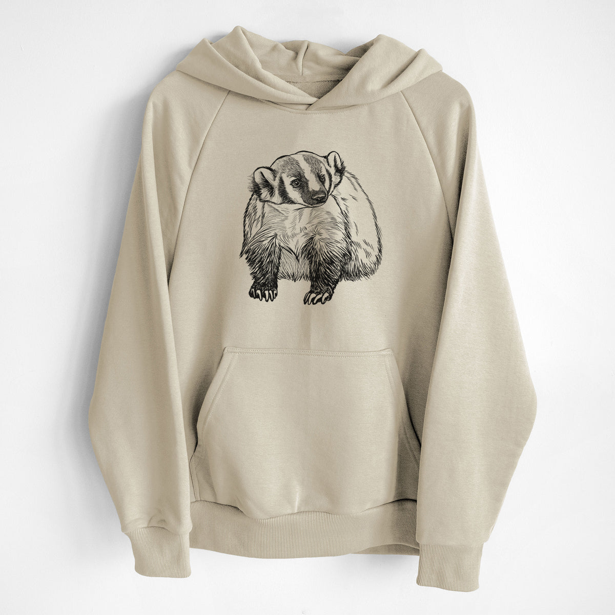 American Badger - Taxidea taxus - UltraLuxe Heavyweight French Terry Hoodie