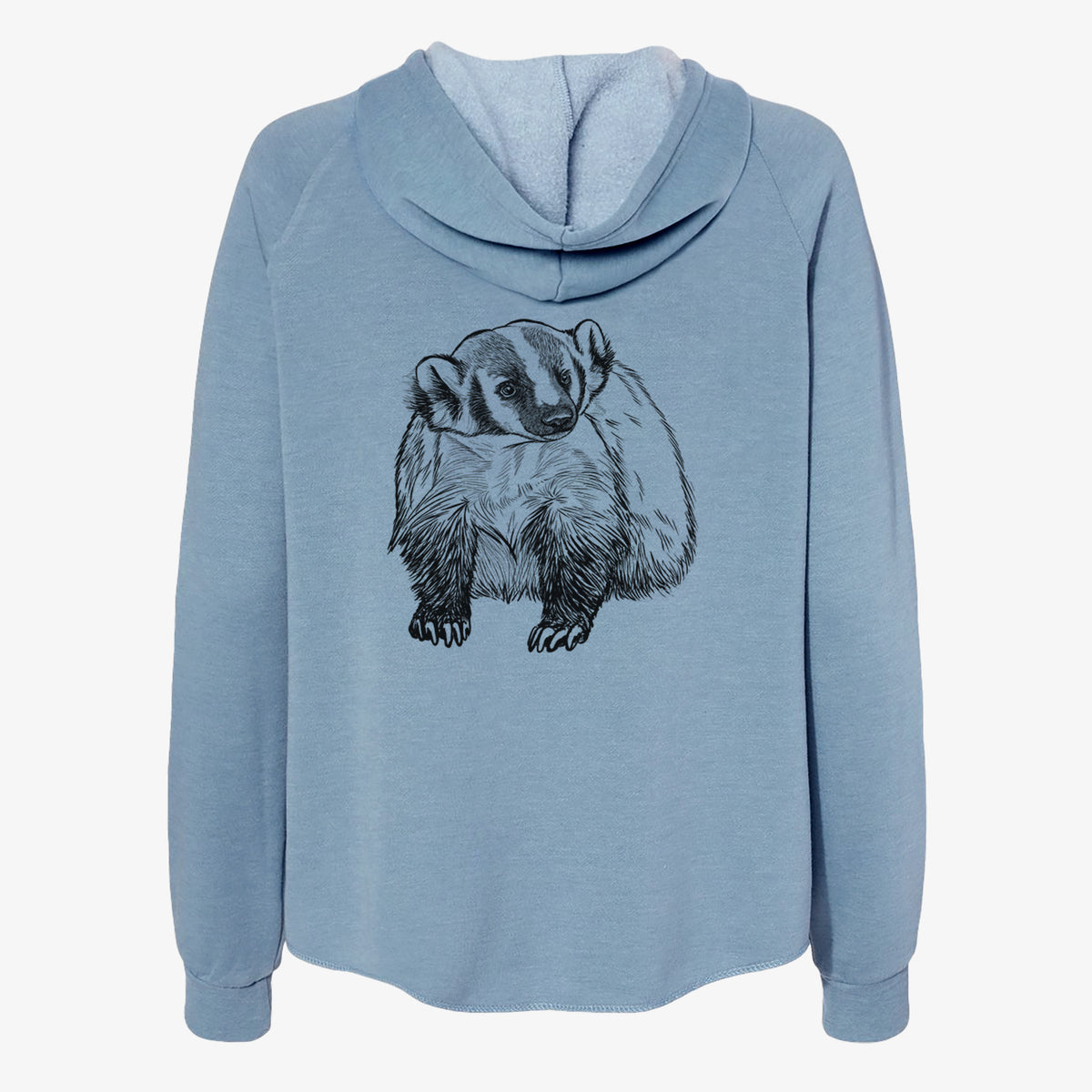 American Badger - Taxidea taxus - Women's Cali Wave Zip-Up Sweatshirt