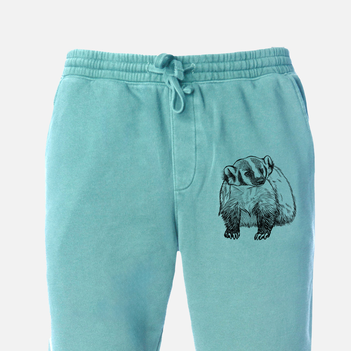 American Badger - Taxidea taxus - Unisex Pigment Dyed Sweatpants