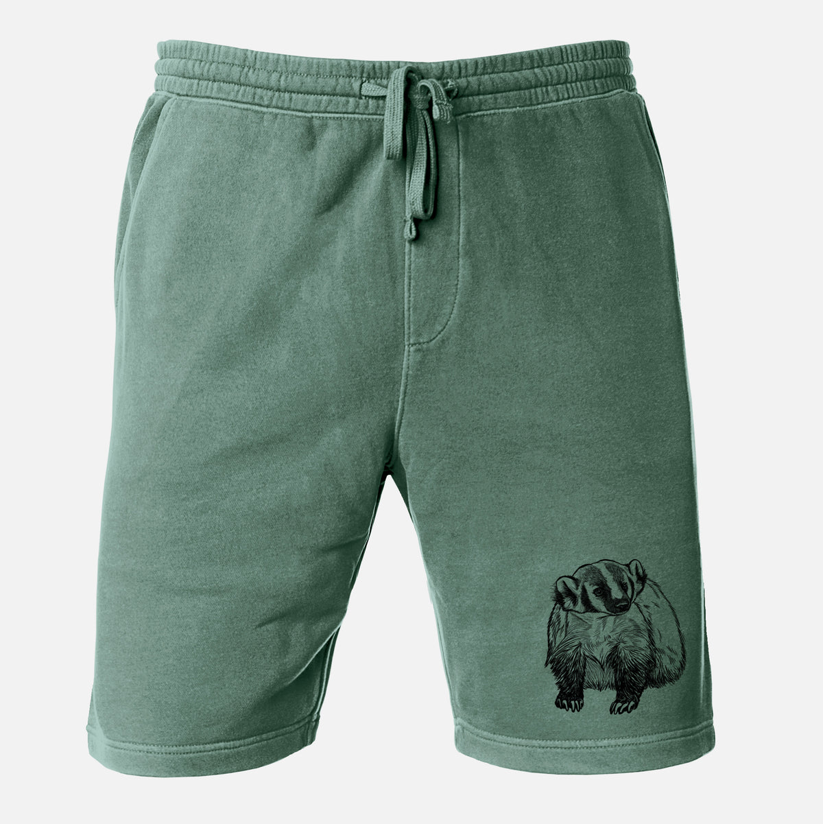 American Badger - Taxidea taxus - Unisex Pigment Dyed Shorts