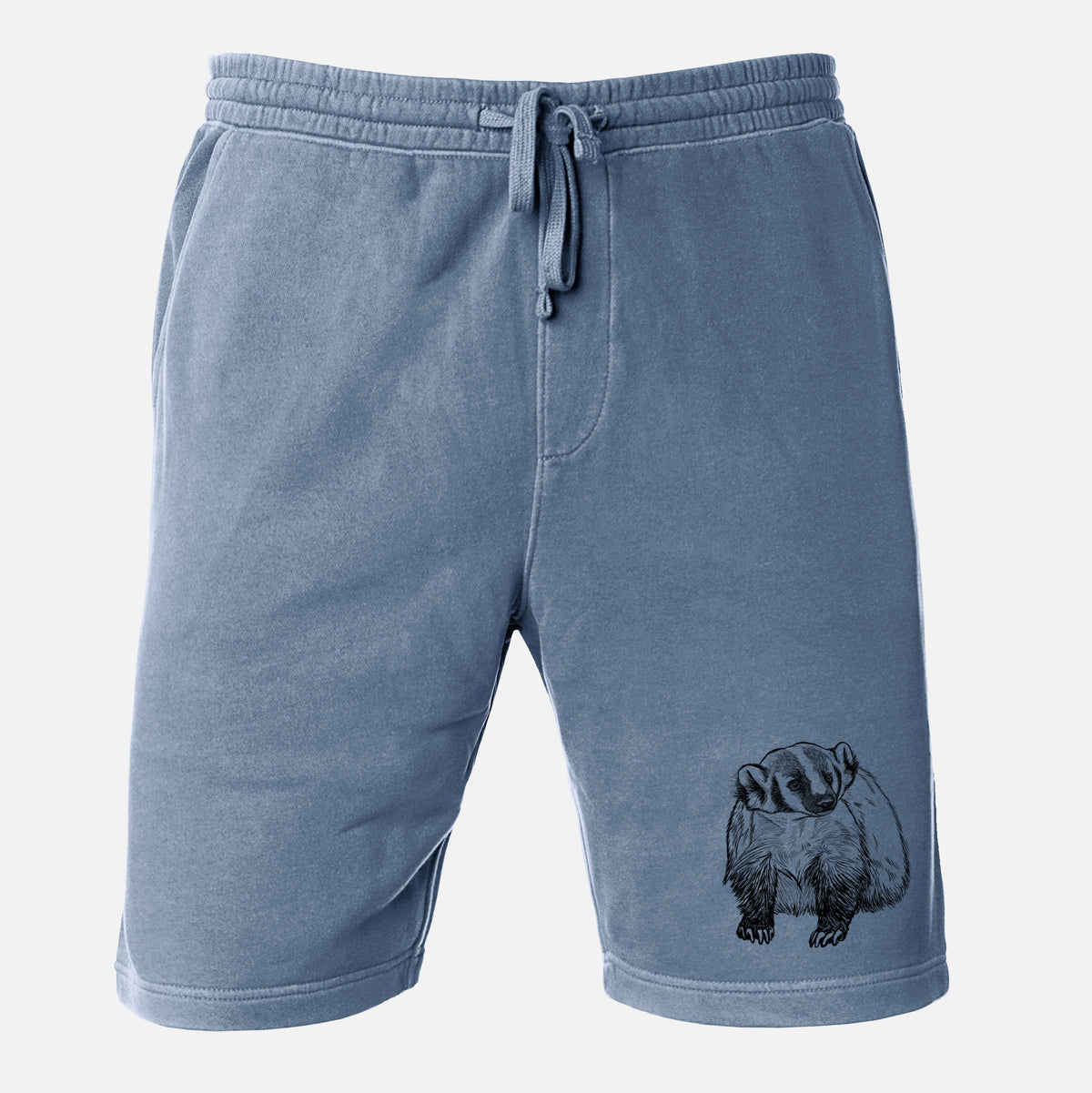 American Badger - Taxidea taxus - Unisex Pigment Dyed Shorts