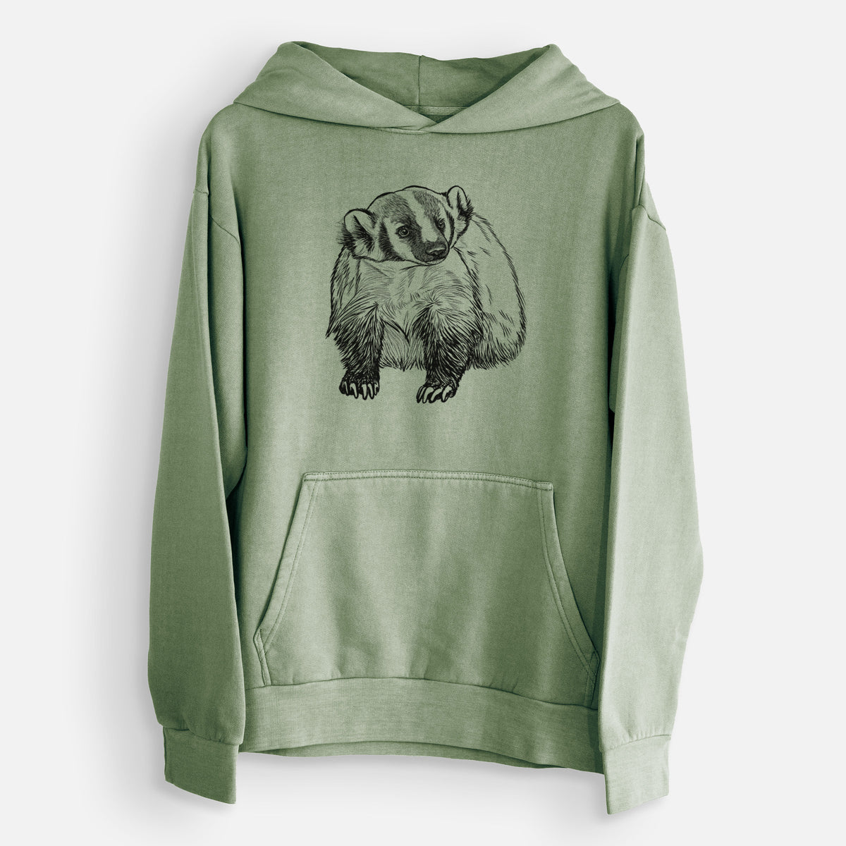 American Badger - Taxidea taxus  - Urban Heavyweight Hoodie